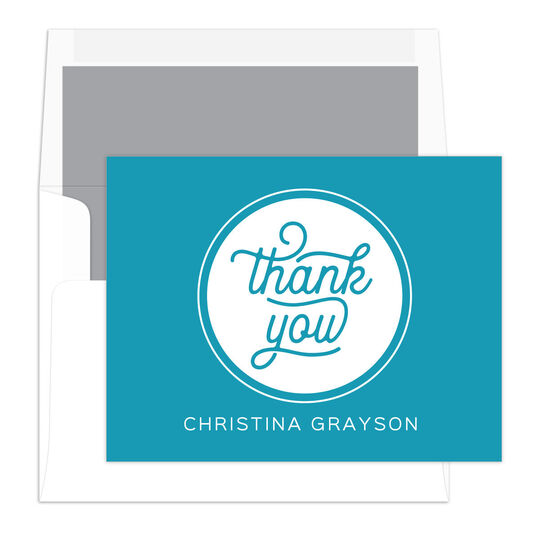 Circle Thank You Folded Note Cards